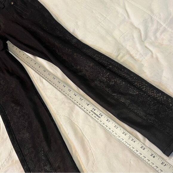 7 For All Mankind Black Snakeskin Pants - Picture 10 of 12
